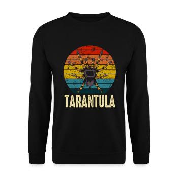 Retro Tarantula Owner Pet Spider - Unisex Sweatshirt - black - Front - Alina (178cm) & Michal (187cm)