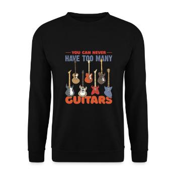 Guitaristes Guitaristes Guitariste Guitariste - Sweat-shirt Unisexe - noir - Devant - Alina (178cm) & Michal (187cm)