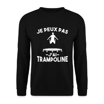 I can't I trampoline gymnastics gymnastics - Unisex Sweatshirt - black - Front - Alina (178cm) & Michal (187cm)
