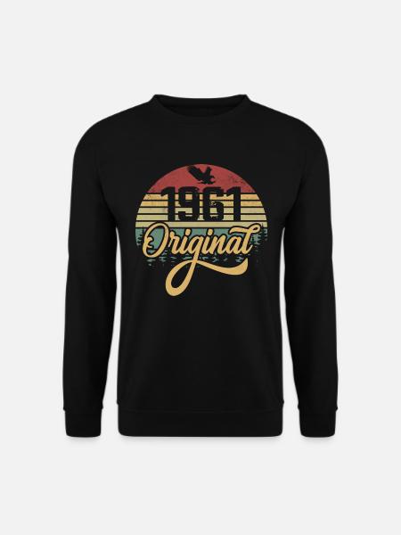 Original 1961 Jahrgang - 1961 Geburtstagsgeschenk - Unisex Pullover - Schwarz