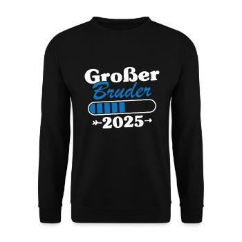 Großer Bruder Loading 2025 - Unisex Pullover - Schwarz - Vorne - Alina (178cm) & Michal (187cm)