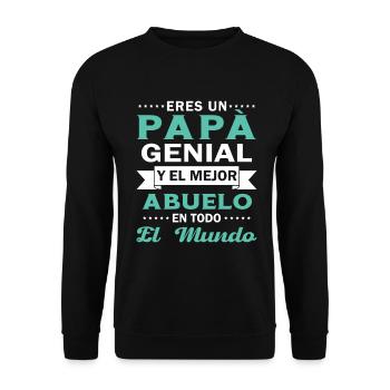 Papa cool et le meilleur grand-père du monde entier - Sweat-shirt Unisexe - noir - Devant - Alina (178cm) & Michal (187cm)
