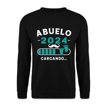 Opa 2024 Wird geladen - Unisex Pullover - Schwarz - Vorne - Alina (178cm) & Michal (187cm)