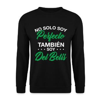 I'm not only perfect I'm also a Betis fan - Unisex Sweatshirt - black - Front - Alina (178cm) & Michal (187cm)