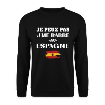I can't I leave in Spain - Unisex Sweatshirt - black - Front - Alina (178cm) & Michal (187cm)