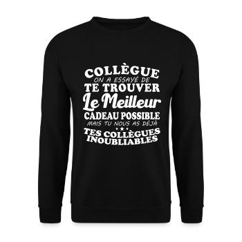Colleague we tried to find you the best - Unisex Sweatshirt - black - Front - Alina (178cm) & Michal (187cm)
