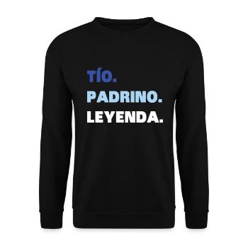 Onkel Pate Legende - Unisex Pullover - Schwarz - Vorne - Alina (178cm) & Michal (187cm)