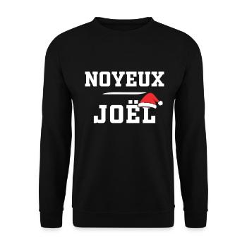 Humour Joël, Noyeux Joël Cadeau Joyeux Noël - Sweat-shirt Unisexe - noir - Devant - Alina (178cm) & Michal (187cm)