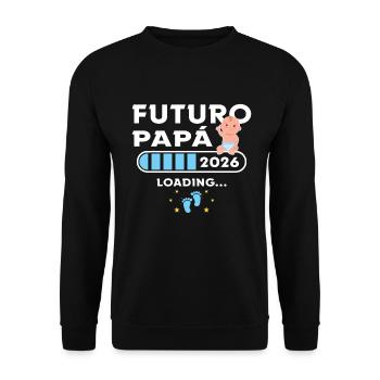 Zukünftiger Papst 2026 Erster Vater 2026 - Unisex Pullover - Schwarz - Vorne - Alina (178cm) & Michal (187cm)