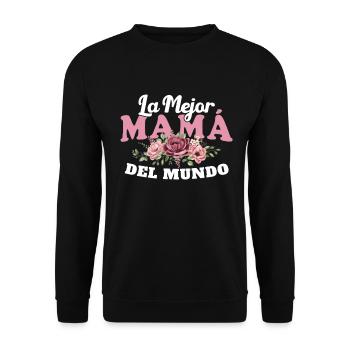 The World's Best Mom Mother's Day Gift - Unisex Sweatshirt - black - Front - Alina (178cm) & Michal (187cm)