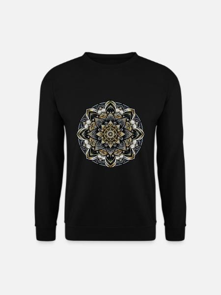 Mandala Modern Harmonie Geometrie Kunst - Unisex Pullover - Schwarz