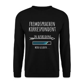 Fremdsprachenkorrespondent Ausbildung Beruf - Unisex Pullover - Schwarz - Vorne - Alina (178cm) & Michal (187cm)