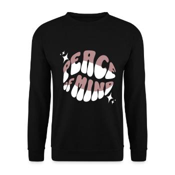 Peace of Mind – Relaxation, Mindfulness & Inner - Unisex Sweatshirt - black - Front - Alina (178cm) & Michal (187cm)