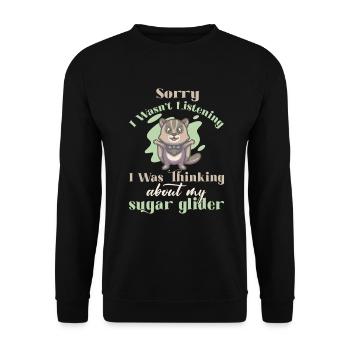 sucre, planeur, planeurs, amour, mignon, - Sweat-shirt Unisexe - noir - Devant - Alina (178cm) & Michal (187cm)