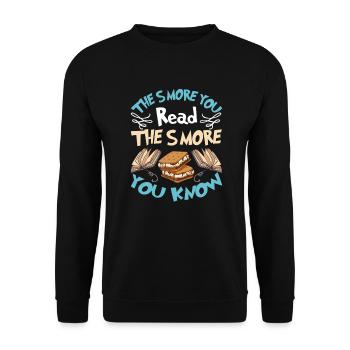 s’more, lire, livre, amant, parfait, lecture, - Sweat-shirt Unisexe - noir - Devant - Alina (178cm) & Michal (187cm)