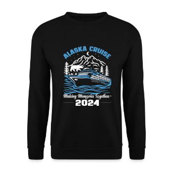 Aventure en Alaska - Équipement de voyage de groupe assorti - Sweat-shirt Unisexe - noir - Devant - Alina (178cm) & Michal (187cm)