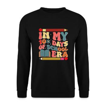 100 Days Smarter - Educational Milestone - Unisex Sweatshirt - black - Front - Alina (178cm) & Michal (187cm)
