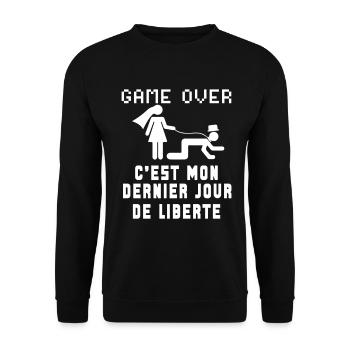 Enterrement de vie de garçon futur marié EVG - Sweat-shirt Unisexe - noir - Devant - Alina (178cm) & Michal (187cm)