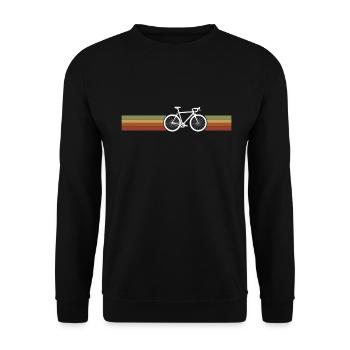 Father's Day Vintage Bicycle Cyclist - Unisex Sweatshirt - black - Front - Alina (178cm) & Michal (187cm)