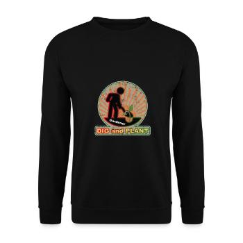 Planting Plants Flowers - Unisex Sweatshirt - black - Front - Alina (178cm) & Michal (187cm)