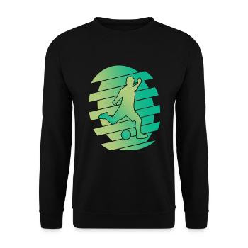 Football Soccer Player Abstract Green - Unisex Sweatshirt - black - Front - Alina (178cm) & Michal (187cm)