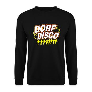 Dorfdisko - Unisex Pullover - Schwarz - Vorne - Alina (178cm) & Michal (187cm)