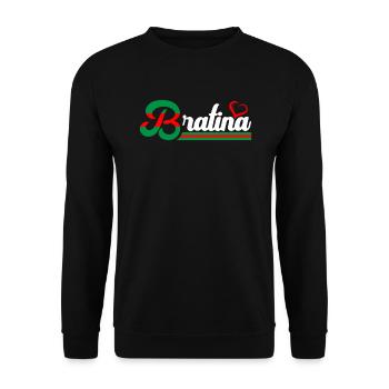 Bratina Bratan Russia - Unisex Sweatshirt - black - Front - Alina (178cm) & Michal (187cm)