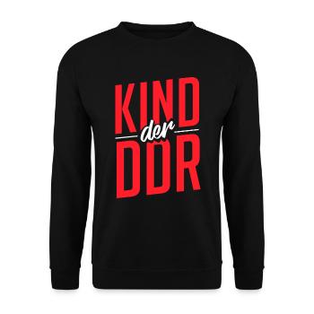Kind der DDR Ostdeutschland - Unisex Pullover - Schwarz - Vorne - Alina (178cm) & Michal (187cm)