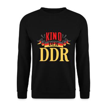 Kind der DDR Ostdeutschland - Unisex Pullover - Schwarz - Vorne - Alina (178cm) & Michal (187cm)