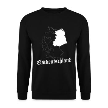 DDR Ostdeutschland - Unisex Pullover - Schwarz - Vorne - Alina (178cm) & Michal (187cm)
