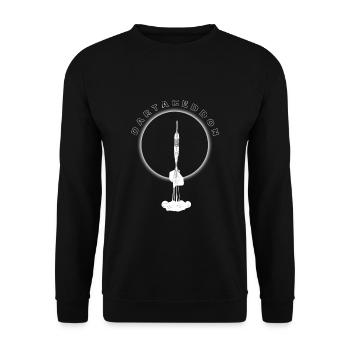 Dart player saying - Unisex Sweatshirt - black - Front - Alina (178cm) & Michal (187cm)