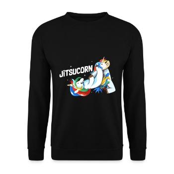 Arts martiaux judo jiu jitsu karaté - Sweat-shirt Unisexe - noir - Devant - Alina (178cm) & Michal (187cm)