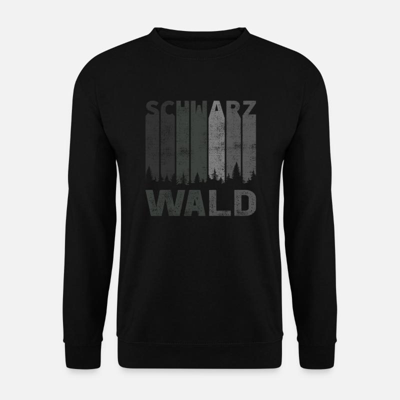 Retro Schwarzwald Wald Natur Schwaben Geschenk - Unisex Pullover - Schwarz