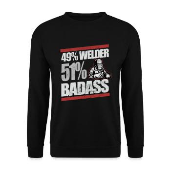 Construction de soudeur Badass - Sweat-shirt Unisexe - noir - Devant - Alina (178cm) & Michal (187cm)