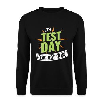 Funny Testing Teacher Preschool Teacher - Unisex Pullover - Schwarz - Vorne - Alina (178cm) & Michal (187cm)