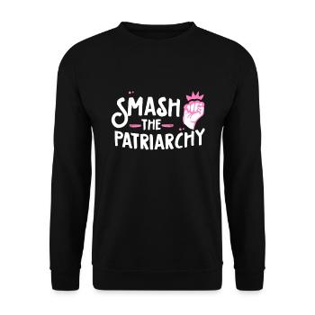 Smash Patriarchy Feminist Women's Empowerment - Sweat-shirt Unisexe - noir - Devant - Alina (178cm) & Michal (187cm)