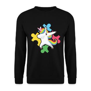 Autism Dab Sped Teacher Autism Unicorn - Sweat-shirt Unisexe - noir - Devant - Alina (178cm) & Michal (187cm)