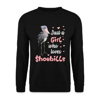 Bec-en-sabre Chère fille oiseau cigogne - Sweat-shirt Unisexe - noir - Devant - Alina (178cm) & Michal (187cm)