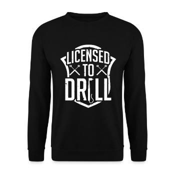 License Drill Funny Dentist Dental Assistant Teeth - Unisex Sweatshirt - black - Front - Alina (178cm) & Michal (187cm)