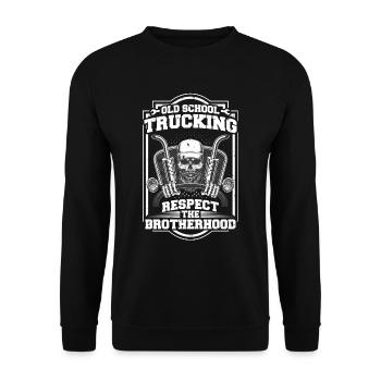 Drôle Old School Trucker Truck Driver Idée cadeau - Sweat-shirt Unisexe - noir - Devant - Alina (178cm) & Michal (187cm)