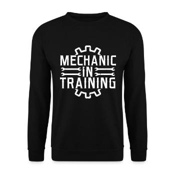 Aircraft Mechanic In Training Diesel Mechanic Gift - Unisex Sweatshirt - black - Front - Alina (178cm) & Michal (187cm)