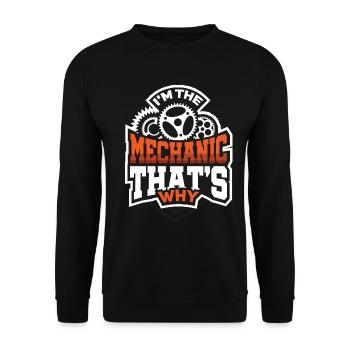 I'm A Mechanic Aircraft Mechanic Diesel Mechanic - Unisex Sweatshirt - black - Front - Alina (178cm) & Michal (187cm)