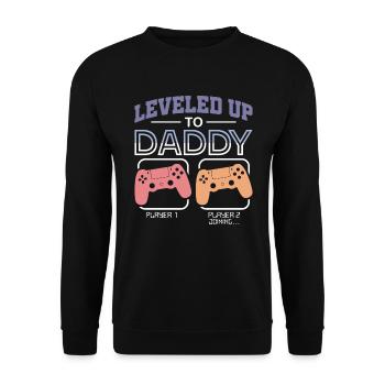 Niveau jusqu'à papa 2020, je vais devenir papa - Sweat-shirt Unisexe - noir - Devant - Alina (178cm) & Michal (187cm)