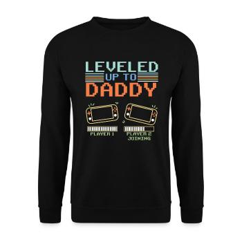 Niveau jusqu'à papa 2020, je vais devenir papa - Sweat-shirt Unisexe - noir - Devant - Alina (178cm) & Michal (187cm)