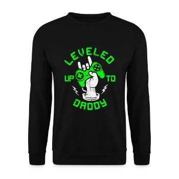Level Up To Daddy 2020 Je vais être papa pour être - Sweat-shirt Unisexe - noir - Devant - Alina (178cm) & Michal (187cm)