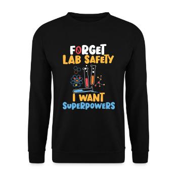 I Want Superpowers School Nerd Funny Teacher - Sweat-shirt Unisexe - noir - Devant - Alina (178cm) & Michal (187cm)