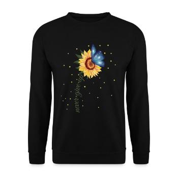 Never Give Up Down Syndrome Special Education Teac - Unisex Pullover - Schwarz - Vorne - Alina (178cm) & Michal (187cm)