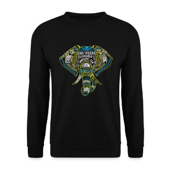 Éducation spéciale de sensibilisation aux éléphants du syndrome de Down - Sweat-shirt Unisexe - noir - Devant - Alina (178cm) & Michal (187cm)