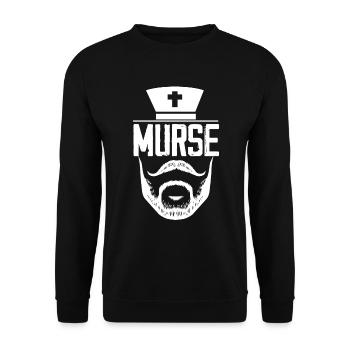 Murse Funny Murse Male Nurse Man - Unisex Sweatshirt - black - Front - Alina (178cm) & Michal (187cm)