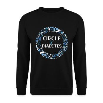 Circle Of Diabetes Type 1 Diabetes Awareness - Unisex Pullover - Schwarz - Vorne - Alina (178cm) & Michal (187cm)